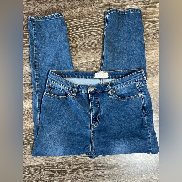 Free People High Rise Stretch Skinny Jeans Blue Denim Distressed Wash - Picture 2 of 7